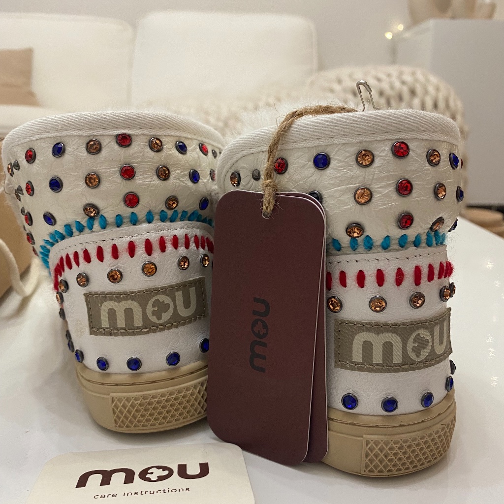 Mou Eskimo Sneaker Kids Studs & Stitch Size 32 (Us 13)